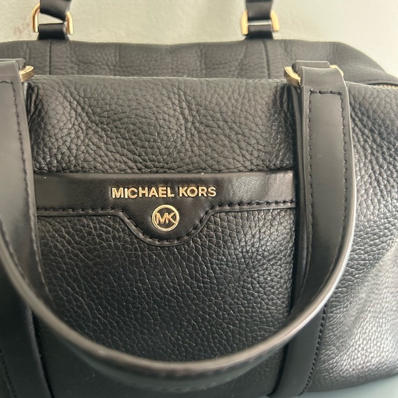 Michael Kors Black Leather Satchel EUC - Picture 2 of 8